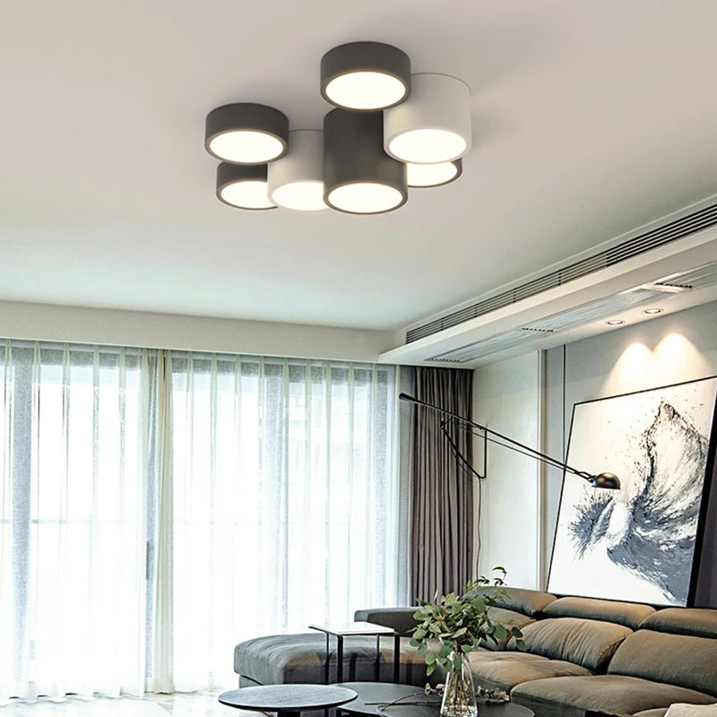 Nordic Surface Mounted LED Ceiling Lights Tube Lights Bedroom Lighting Fixtures Round Modern Hallway Lights Corridor Lamp Decor