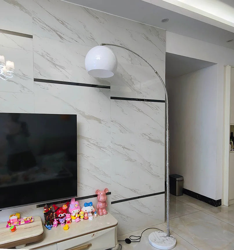 Nordic Creative Led Floor Lamp Living Room Bedroom Stainless Steel Floor Lamp Simple Personality Curved Floor Lamp