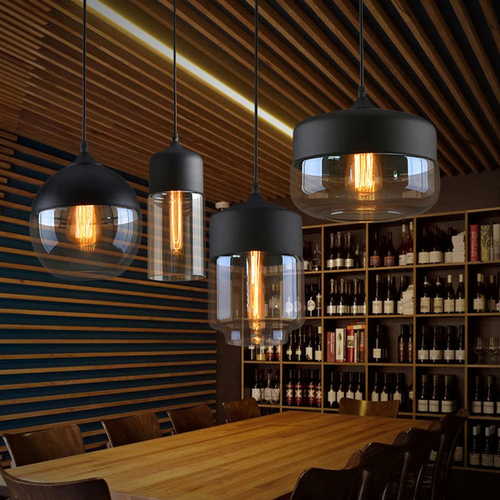 Modern Glass Pendant Lights Kitchen Dining Room Bedside Hanging Lamps For Ceiling Chandelier Restaurant Suspension Luminaire