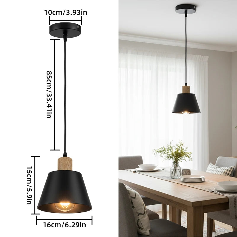 Modern Pendant Lamp Vintage Industrial Lampshade Hanging Light for Dinning Room Kitchen Restaurant Decor Lighting Luminaire