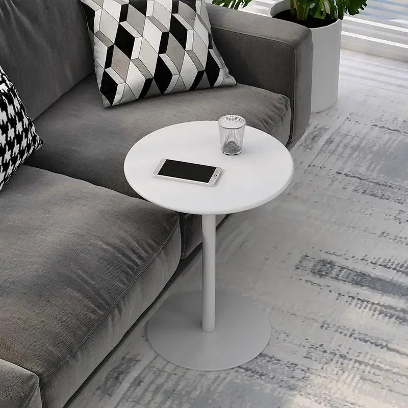 Simple Cream Style Luxury Sofa Side Table Bedroom Bedside Table Round Tables Blue Coffee Tables Tea Table Living Room Furniture