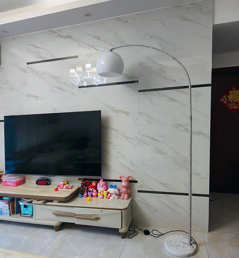 Nordic Creative Led Floor Lamp Living Room Bedroom Stainless Steel Floor Lamp Simple Personality Curved Floor Lamp