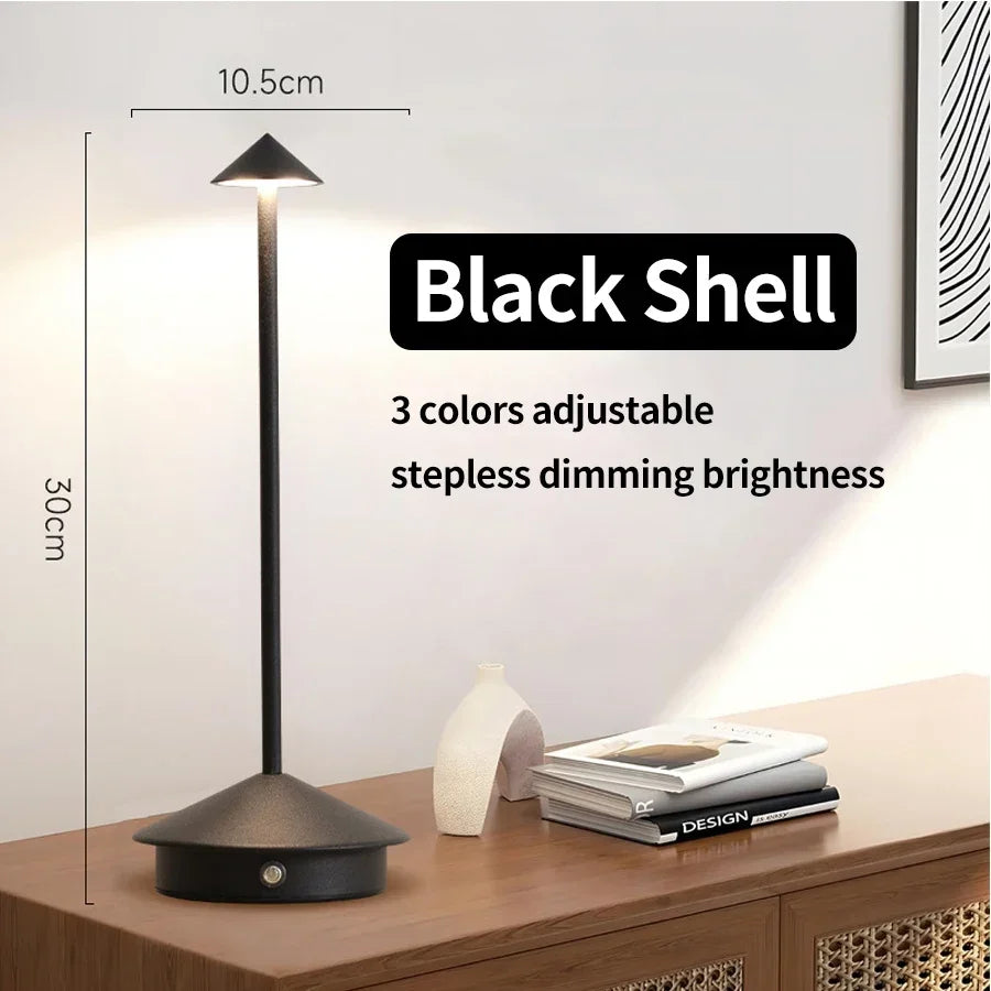 Simple Style Iron Table Lamp Bedside Table Living Room Art Ornaments Three Colors Dimmable Models Touch LED Decorative Lamps