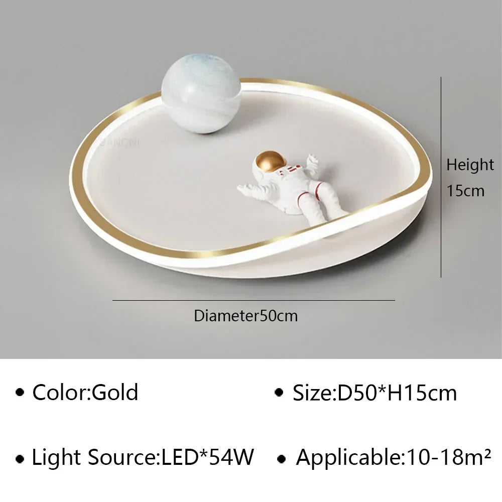 kids ceiling light creative led moon Astronaut Light Fantastic Eye Care living room bedroom girl lamp kaiwayi Princess light