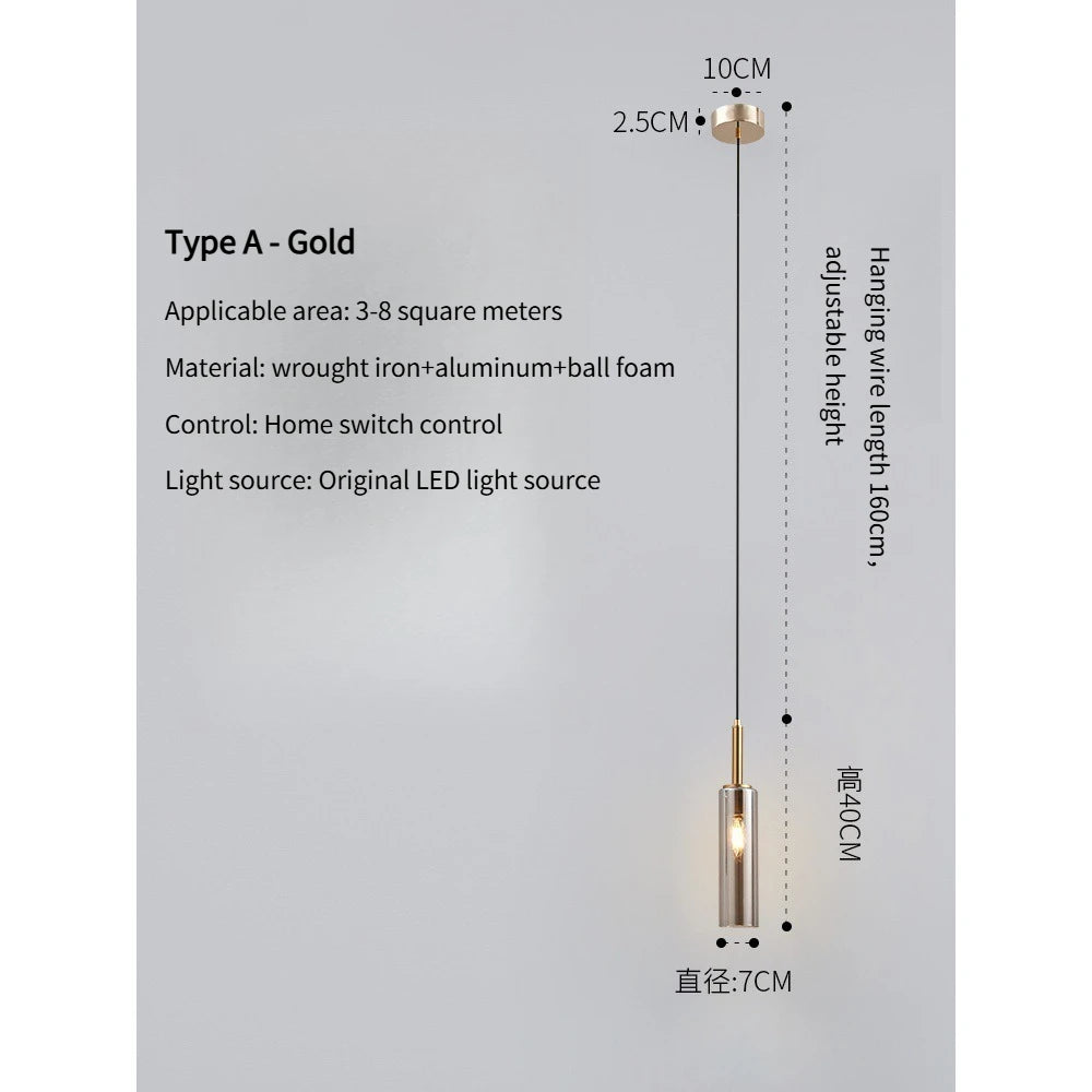 Nordic Led Pendant Lights Indoor Lighting Decoration Home Bedroom Bedside Light Living Dining Table Room Corridor Hanging Lamp