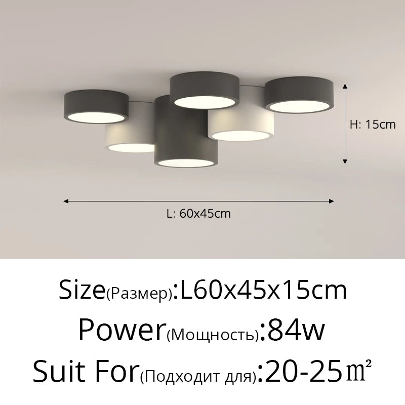 Nordic Surface Mounted LED Ceiling Lights Tube Lights Bedroom Lighting Fixtures Round Modern Hallway Lights Corridor Lamp Decor