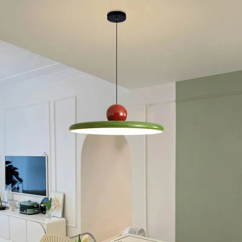 Nordic LED Pendant Light Wind Flying Saucer Lamps Living Room Bedroom Bedsides Restaurant Hotel Interior Illumination