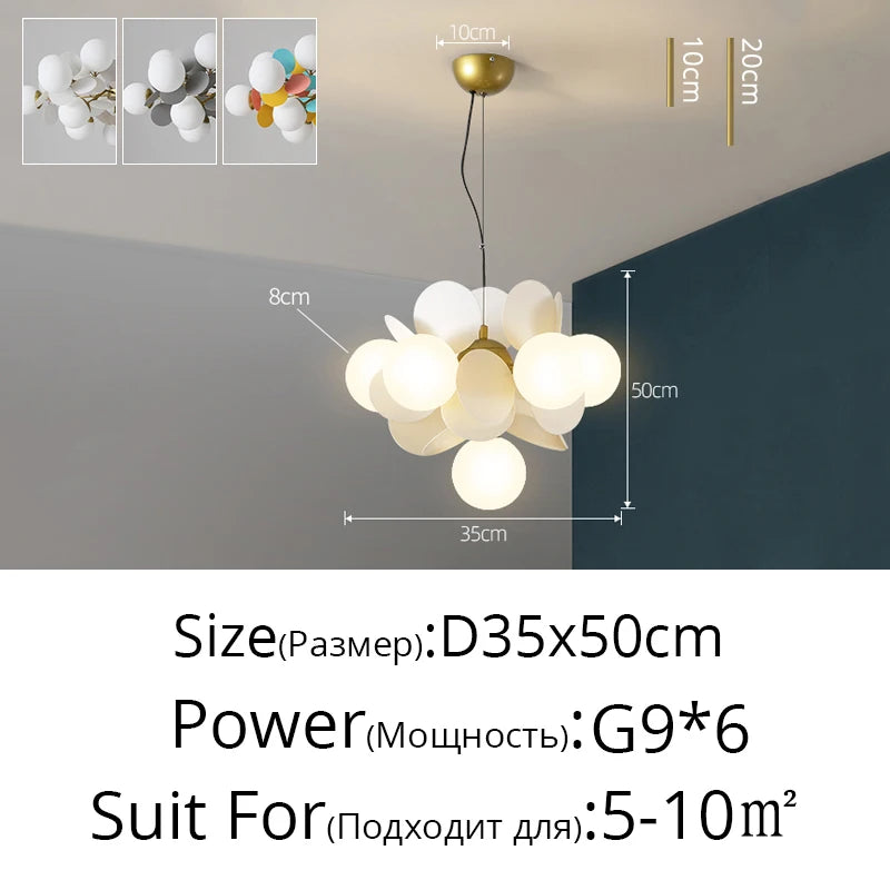 Colorful Flash New LED Modern Chandelier Lights Living Dining Room Bedroom Villa Pendant Flats Bar Aisle Indoor Lighting Lamps