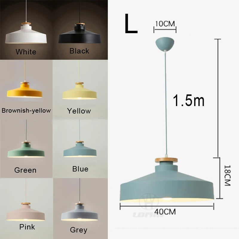 Nordic Pendant Light Fixtures Restaurant E27 Pendant Lamps Cafe Bar Macarons Lighting Hanging Lamps
