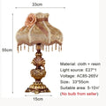 European Style Table Lamp Bedroom Bedside Lamp Creative Luxury Home American Style Retro Celebration Desk Lamp Modern Night Lamp