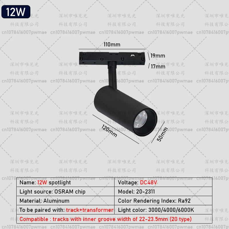 Modern Magnetic Track Light Ceiling Lamp Embedded Spotlight Floodlight, Livingroom Lighting Magnetic Rail Indoor Lighting System