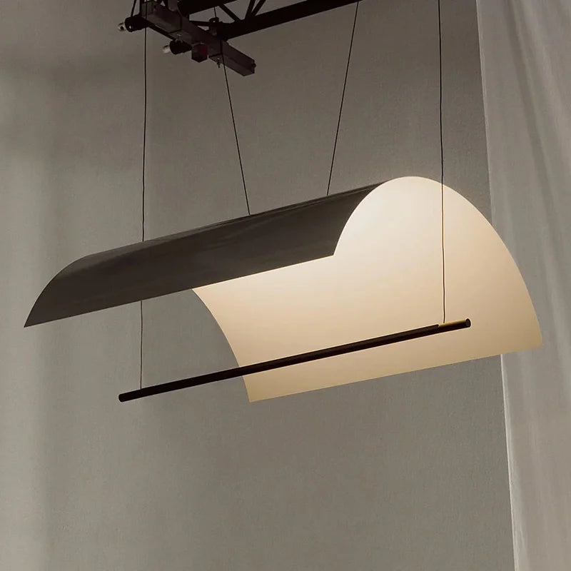 Long pendant lights LED minimalist hanging light Lamina Eaves Tile Lampshade For Office Restaurant Kitchen Island Light Fixture