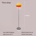 Modern Lamp Living Room Retro Glass Table Lamp Gradient Orange Mushroom Floor Lamp Living Room Bedroom Atmosphere LED Lamps