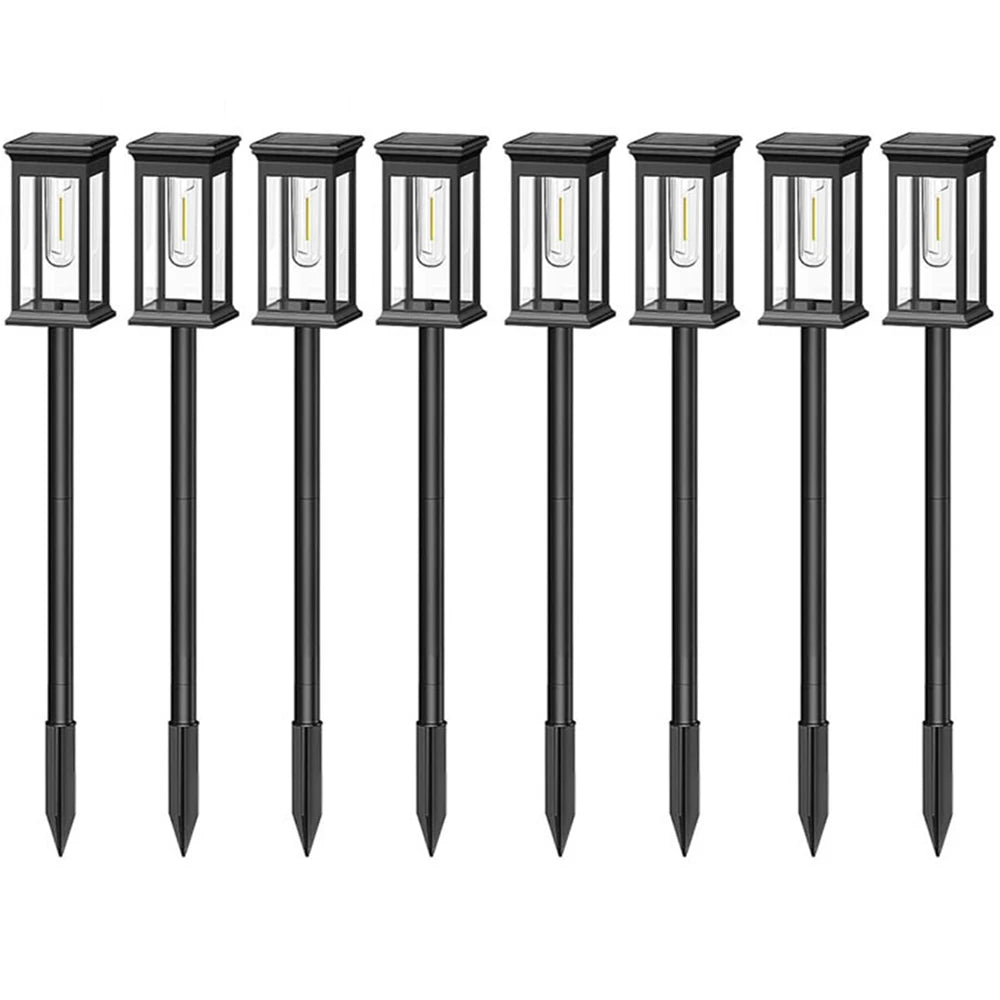 Outdoor Solar Path Lights IP65 Waterproof Landscape Lighting Warm white For Sidewalks Driveways Lawns Terraces Courtyard Garden