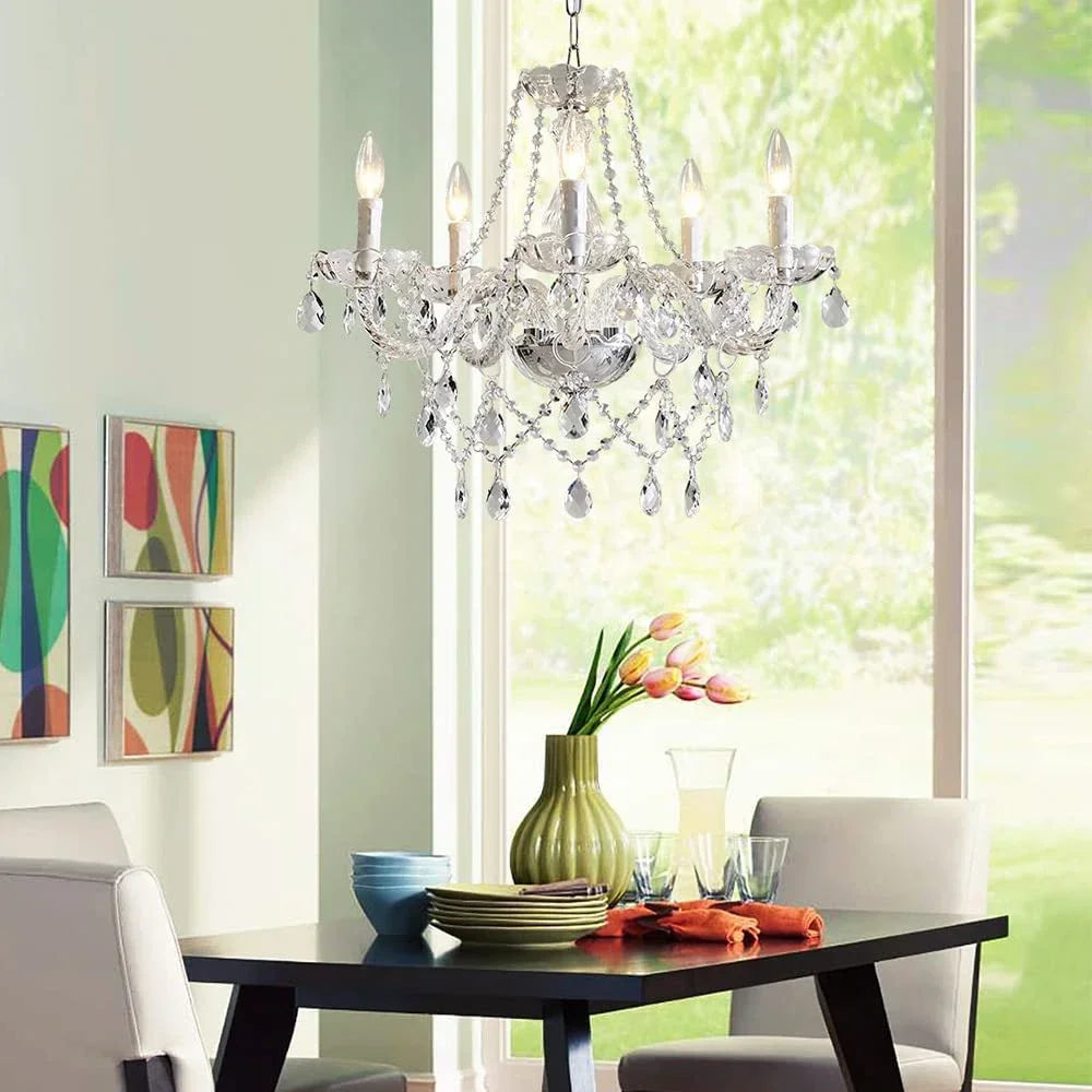 Luxury Chandeliers Europe Crystal Chandelier Decor Loft Living Room Home Bedroom Kitchen  Pendant Lamps Indoor Lighting Fixture