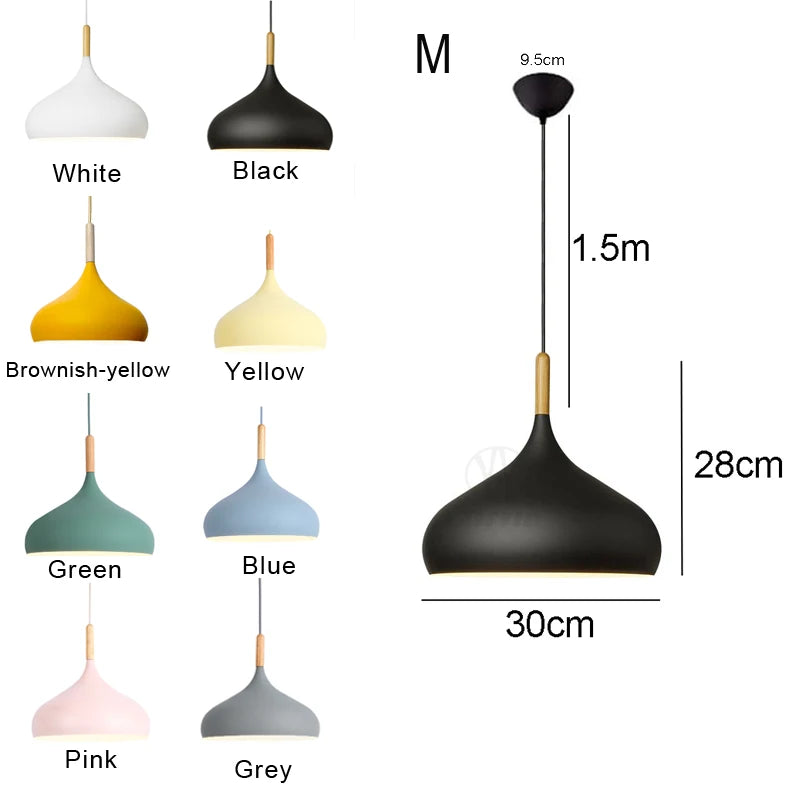 Nordic Pendant Light Fixtures Restaurant E27 Pendant Lamps Cafe Bar Macarons Lighting Hanging Lamps