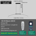 Modern LED Pendant Light Minimalist Bedroom Decor Bedside Background Pendant Lighting Dimming Chandeliers for Dining Room