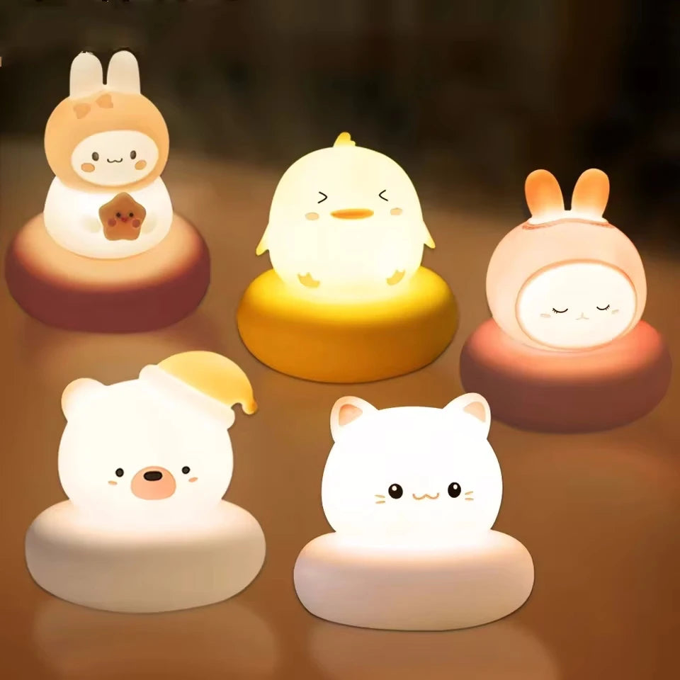 Rechargeable LED Night Light for Kids 3 Level Dimmable Nursery Sleeping Nightlights for Breastfeeding Toddler Baby Decor