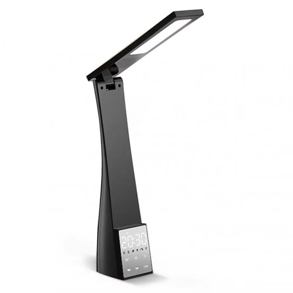 LED Table Lamp With Alarm Clock 3 Color Temperature Stepless Dimming USB Charging Night Light Eye-Protection Reading Desk Lamps