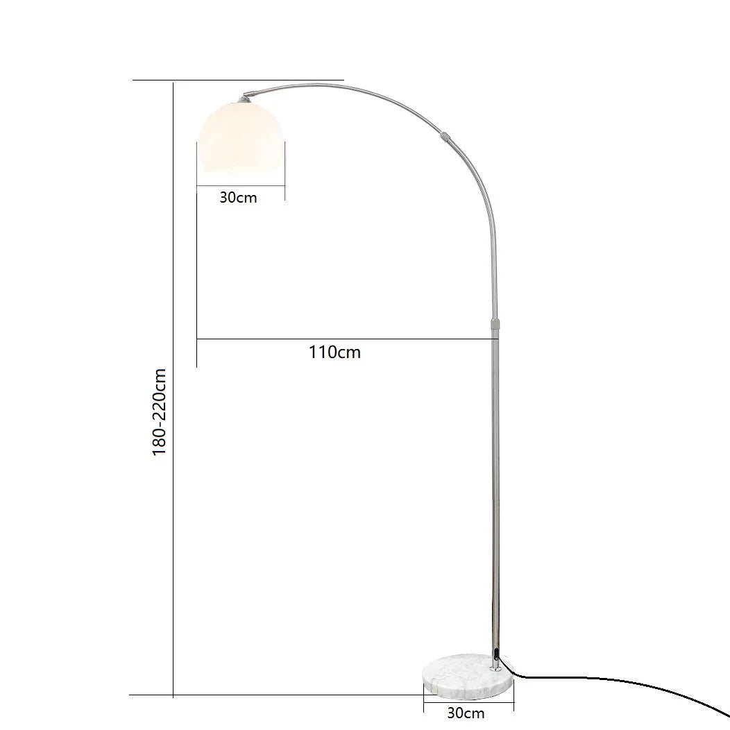 Nordic Creative Led Floor Lamp Living Room Bedroom Stainless Steel Floor Lamp Simple Personality Curved Floor Lamp