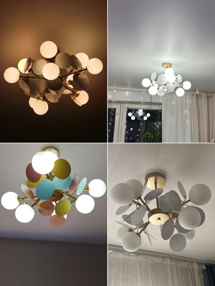 Colorful Flash New LED Modern Chandelier Lights Living Dining Room Bedroom Villa Pendant Flats Bar Aisle Indoor Lighting Lamps