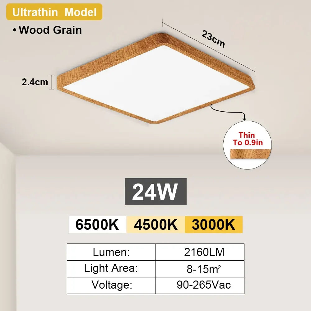 Ultrathin LED Ceiling Light Flush Mount Slim Lighting Fixture 24W 36W Bright Square Led Ceiling Lamp for Bedroom Hallway Kitchen