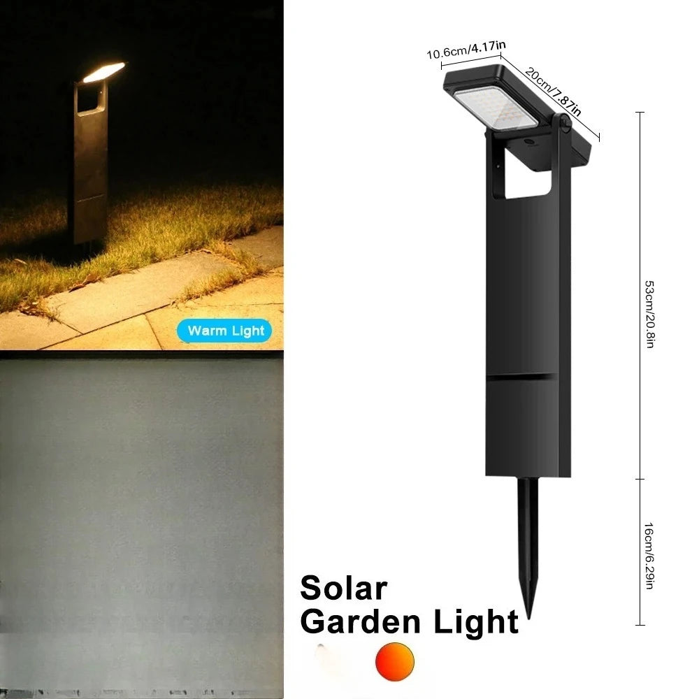 Solar Powered LED Pathway Lights, Outdoor Waterproof Garden Lamp, Warm White Light, Landscape Lighting Decor for Lawn