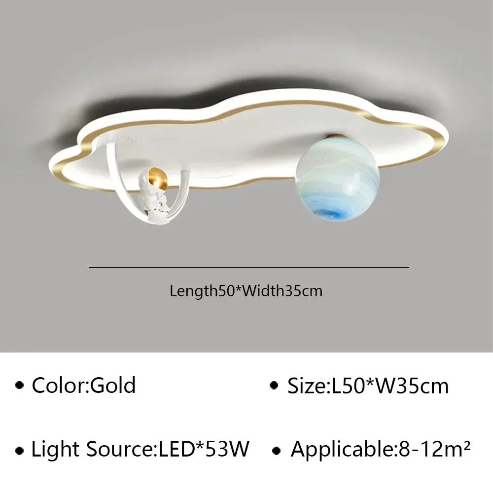 kids ceiling light creative led moon Astronaut Light Fantastic Eye Care living room bedroom girl lamp kaiwayi Princess light