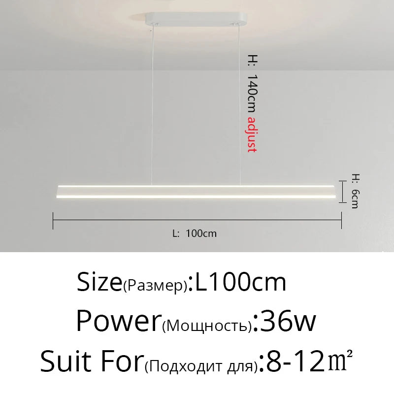 Pendant Lights Modern Simple Dining Room Lights For Living Dining Kitchen Office Long Chandelier Lustre Home Decoration Lighting