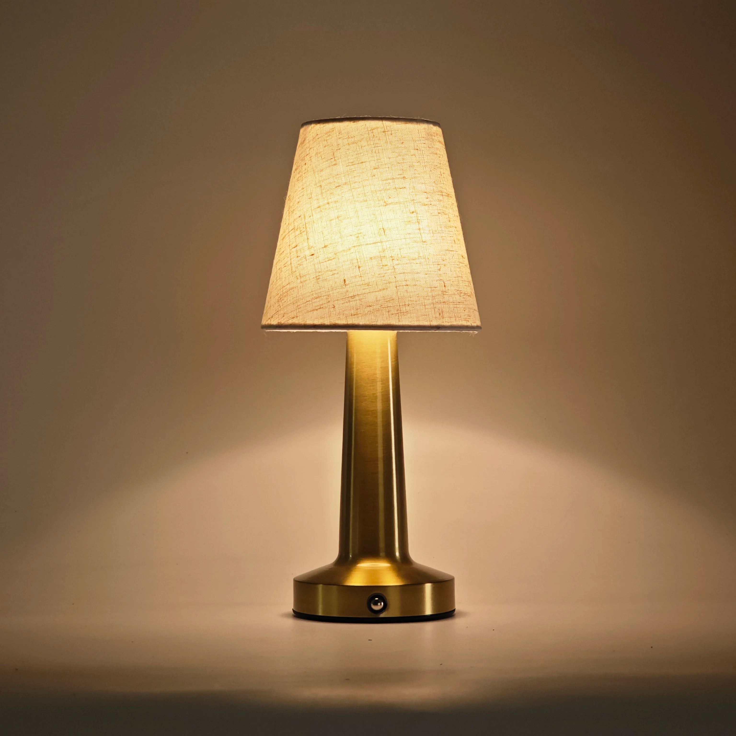 LED Table Lamp with Cloth Shade, Touch Sensor Bedside Lamp Rechargeable Reading Lights For Bedroom Restaurant Bar Decor Lighting