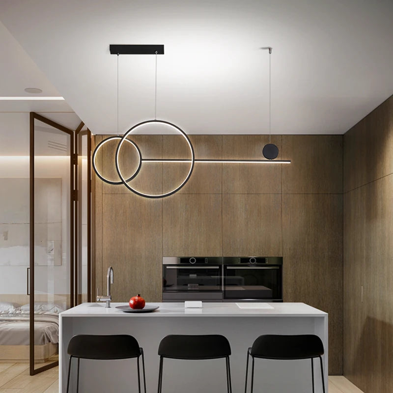 Modern LED Dining Table Pendant Light Cafe Indoor Lighting Restaurant Office Home Decoration Bright Ceiling Pendant Light