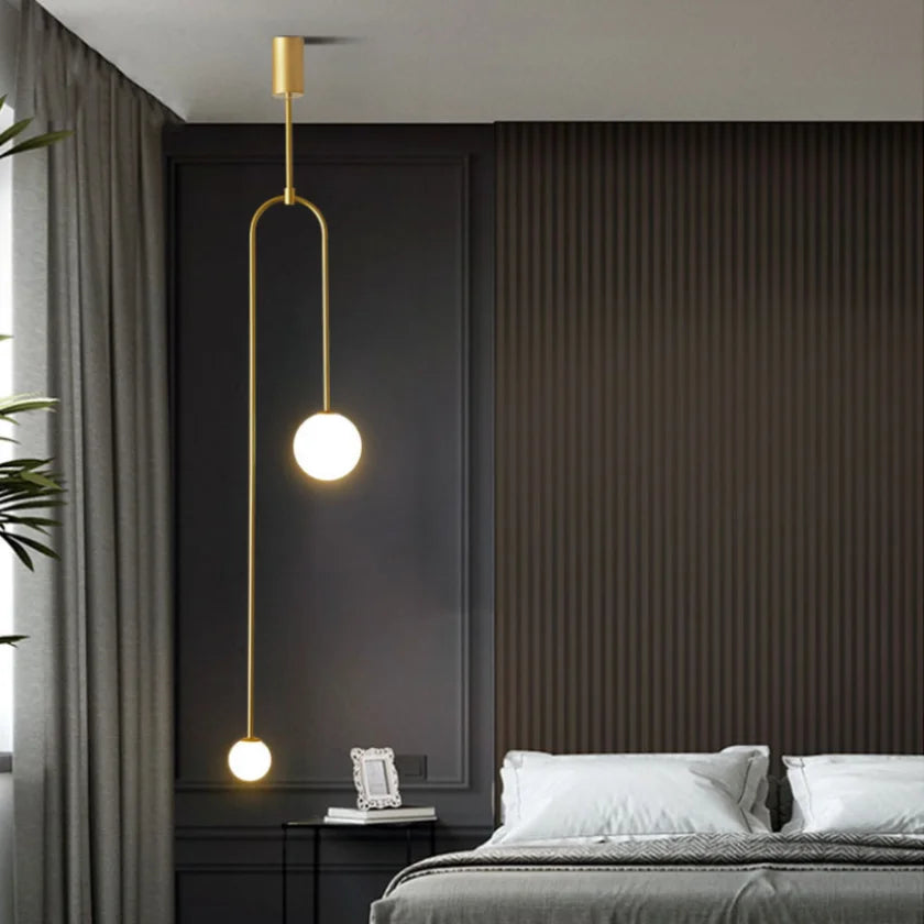 Modern Pendant Lighting for Bedroom Bedside Entrance Ceiling Hanging Lamp Bathroom Double Head Chandelier Decoration Lights