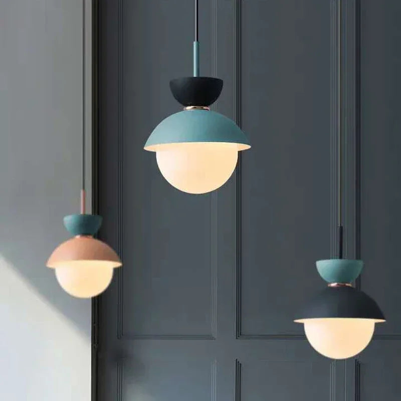 Modern Pendant Lamp Nordic Glass Ball Light Fixtures Hanging Suspension Kitchen Dining Bedroom Home Decor Luminaire Chandelier