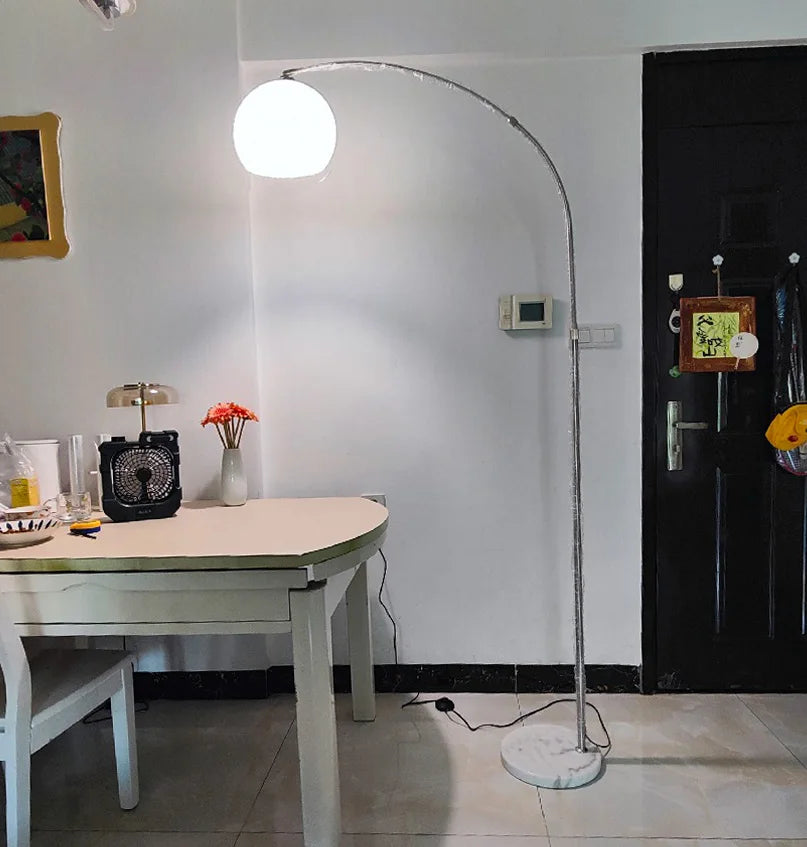 Nordic Creative Led Floor Lamp Living Room Bedroom Stainless Steel Floor Lamp Simple Personality Curved Floor Lamp