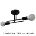 Semi Flush Mount Modern Ceiling Lamp Black Iron Mid Century Sputnik Light Fixture for Living Room Bedroom Retro Ceiling Light