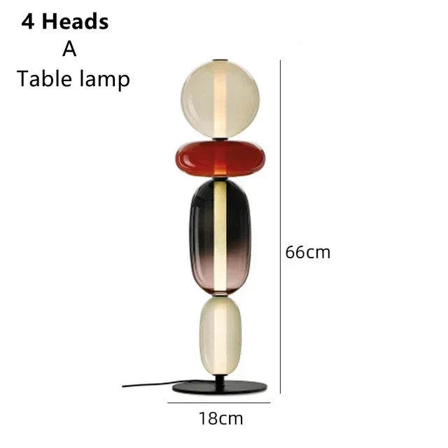 Italian Designer Creative Colored Glass LED Floor Light Living Room Bedroom Study Table Lamps Indoor Lighting Decor Candy Lights