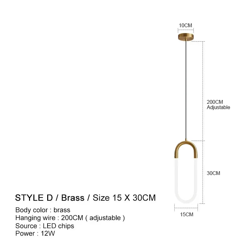 Pendant Lamp Bedroom Bedside Lamp Modern Minimalist Nordic Light Luxury Chandelier Restaurant TV Background Wall Chandelier