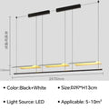 Long pendant lights LED minimalist hanging light Lamina Eaves Tile Lampshade For Office Restaurant Kitchen Island Light Fixture