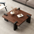 Wooden Rectangular Coffee Table Dinning Occasional Nordic Coffee Table Luxury Abstract Center Mesinha Para Sala Modern Furniture