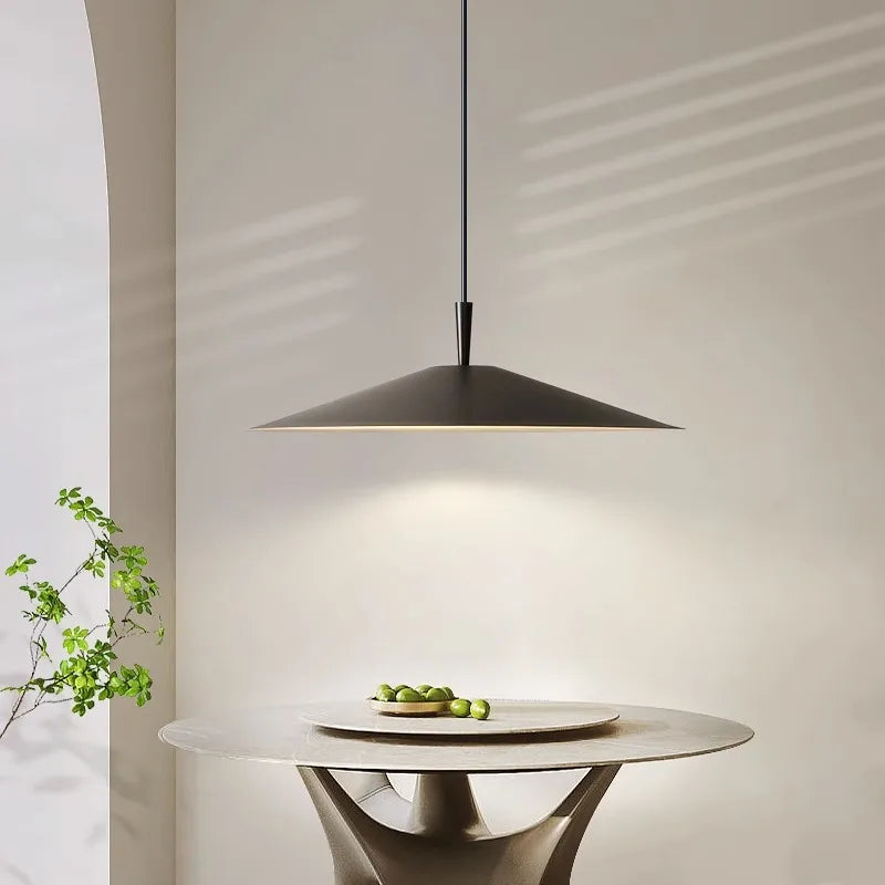 Modern Dimmable LED Pendant Light White Black Metal Minimalist Kitchen Bar Restaurant Dining Room Lamp Wire Adjustable