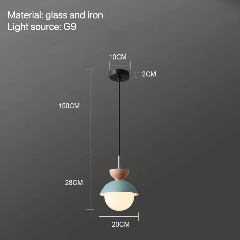 Modern Pendant Lamp Nordic Glass Ball Light Fixtures Hanging Suspension Kitchen Dining Bedroom Home Decor Luminaire Chandelier