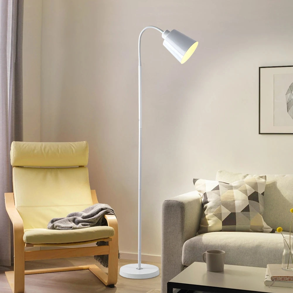 Simple Floor Lamp Modern Changeable Reading Light LED Adjustable Standing Table Lamp for Bedroom Bedside Sofa Decor Lighting