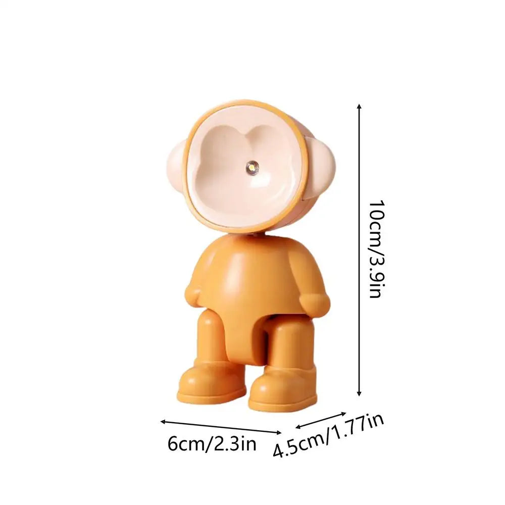 Kids Night Light Battery Operated LED Adjustable Pose Mini Bedside Lamp for Nursery Bedroom Desk Nightstand Sleep Safety Light