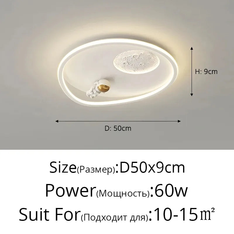 kids ceiling light creative led moon Astronaut Light Fantastic Eye Care living room bedroom girl lamp kaiwayi Princess light