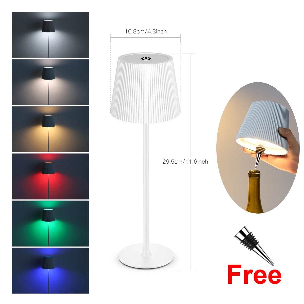 LED Bedside Table Lamp DIY Lamp Base Desk Lamp Dimmable Night Reading Book Light USB Rechargeable Atmosphere Lighting