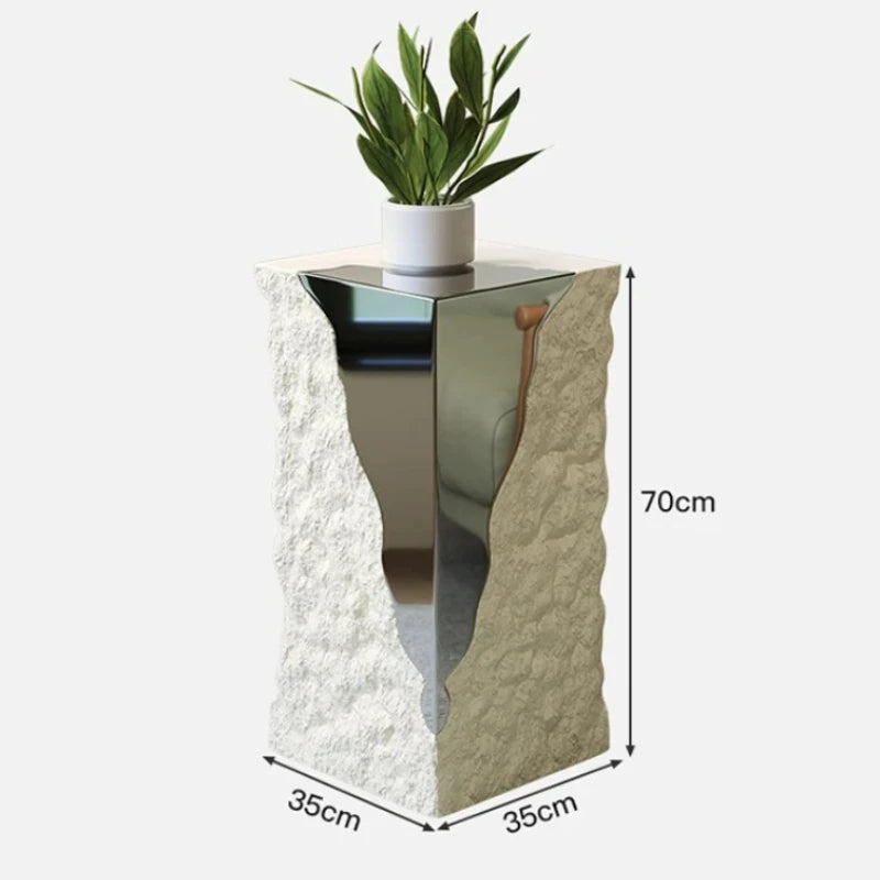 Home Creative modern stainless steel edge table luxury simple living room ornament small end coffee table pliante home furniture