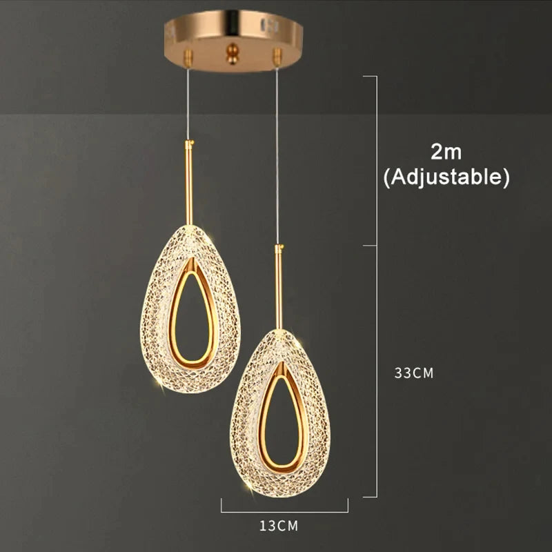 Nordic Ring LED Pendant Lights Indoor Hanging Lamp Room Decor For Bedside Bedroom Living Room Modern Pendant Lamp
