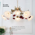French Retro Bedroom Chandelier Living Room Fresh Countryside American Restaurant Creative Flower Romantic Lighting Fixtures