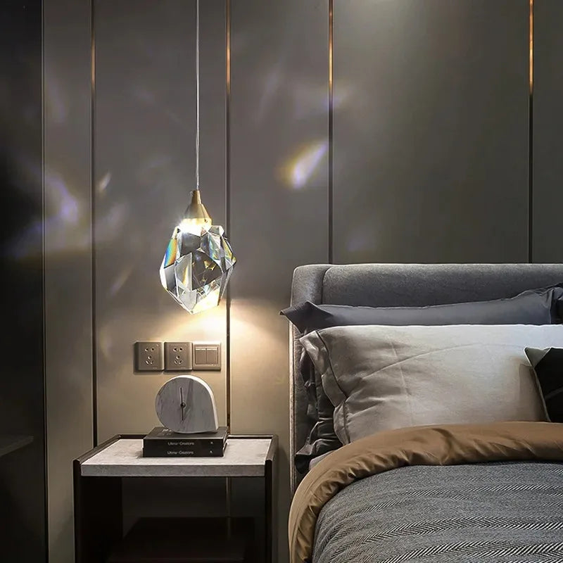 Luxury Pendant Lights For Dining Living Room Bedroom Bedside Kitchen Cafe Bar Indoor Decor LED Crystal Hanging Ceiling Lamps