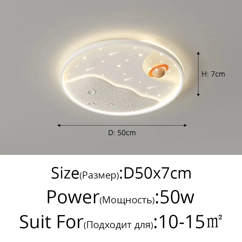 kids ceiling light creative led moon Astronaut Light Fantastic Eye Care living room bedroom girl lamp kaiwayi Princess light